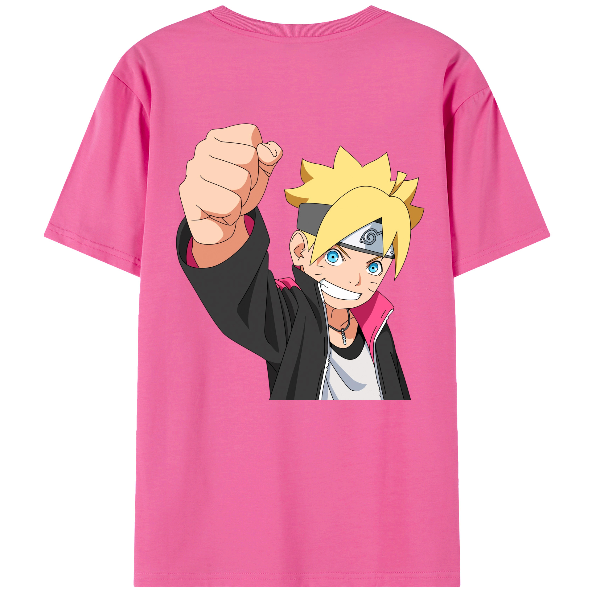 （画像用） NARUTO -ナルト- うずまき ボルト Uzumaki Boruto レディース半袖Tシャツ(バックプリント)